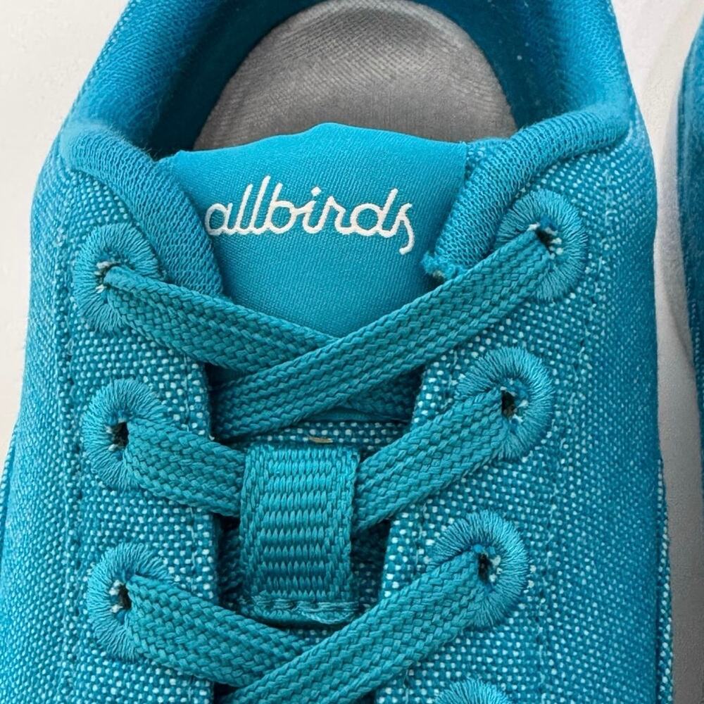 ALLBIRDS Women’s Lace Up Canvas Pacer Athletic Shoe Thrive Teal Size 7 - Picture 6 of 13